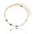 Pulseira pedras coloridas Folheado Ouro 18k - Adulto - Imagem 1