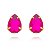 Tiara de Pedrarias Fucsia com Brinco gota Dourada - Imagem 2