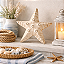 Enfeite Estrela De Mesa Branco