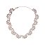Colar Leticia Sarabia meia flor cristal prateado CL9161