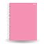 Caderno Universitário Espiral 1 Matéria 80 Fls Capa Dura Rosa Colors Tom Pastel São Domingos