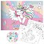 Livro para Colorir Unicórnios com Adesivo 16 Folhas 20x14cm Animativa