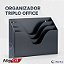 Organizador Triplo Home Office Vertical Preto Maxcril
