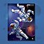 Caderno Brochura 80fls Capa Dura Astronauta Outer Space 2026 São Domingos / Animativa