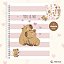 Caderno Universitário Capivara Espiral 1 Matéria 80 Fls Capa Dura Capycuties São Domingos / Animativa