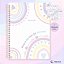 Caderno Universitário Tons Pastéis Espiral 1 Matéria 80 Fls Capa Dura Arc-en-ciel São Domingos / Animativa