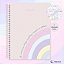 Caderno Universitário Tons Pastéis Espiral 1 Matéria 80 Fls Capa Dura Arc-en-ciel São Domingos / Animativa