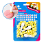 Kit Letras Estilo Carimbo BlueStar Amarelo com 32 Peças + 3 Cabos – Alfabeto Completo