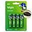 Pilha Alcalina AA Elgin 1,5V Cartela com 4 Unidades Alta Durabilidade e Economia