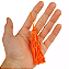 50 Pingentes De Seda Tassel - 7.0 Cm COR:LARANJA-NEON-01
