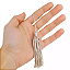 50 Pingentes De Seda Tassel - 7.0 Cm COR:BEGE-297