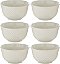 Jogo Tigela Bowl Porcelana New Bone Dots Branco 380ml 6pç - Lyor