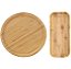 Conjunto Bandejas para Servir Bambu Eco Prime Retangular e Redonda 2 Peças - Tuut