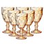 Jogo 6 Taças Vinho e Água Vidro Diamond Âmbar Luxo 340ml - Vivaflor Decor