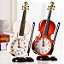 Relogio Despertador de Mesa Decorativo de Plastico Violino