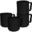 Jogo de Canecas Berlinger Haus Matte Black Collection - BH-10014 (4 peças)