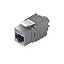 Conector Acoplador CAT6A Cinza Ui. UACC-KEYSTONE-JACK-C6A