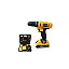Kit Parafusadeira Elétrica Kandexs SP-994 21V Preto e Amarelo