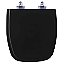 Assento Sanitário Laqueado Soft Close Fit Preto para vaso Celite