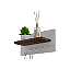 Porta chaves Minimalista Organizador Decoração Branco e Nogal
