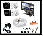Kit Monitoramento Completo 2 Câmeras Full HD 1080p + Monitor LCD 7" + Cabo 40m