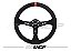 Volante Lotse Dak-Pv Camurça Preto Tarja Vermelha 350mm 90mm