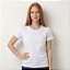 Camiseta Feminina Pré-Encolhida lisa Algodão Branca