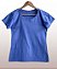 Camiseta Feminina Estonada lisa Algodão Azul Royal