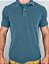 Camisa Polo Masculina Estonada Piquet Algodão Azul Jeans