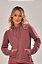 Blusa Feminina Capuz Moletom Estonado Algodão Vinho