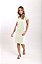 Vestido Curto Camisetão Estonado M/Malha Off White