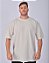 Camiseta Oversized Masculina Estonada Malha Off White