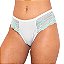 Calcinha Bicolor Em Microfibra E Renda Com Laço Hot Love - Branco Com Verde