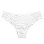 Calcinha Microfibra Lisa Modelo Tanga Com Lateral Fina Rexton - Branco