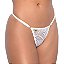 Tanga Fio Erótica "amor" Com Strass Patitex - Branco