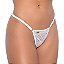 Tanga Fio Erótica "bandida" Com Strass Patitex - Branco
