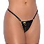 Tanga Fio Erótica "delícia" Com Strass Patitex - Preto