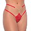 Calcinha Fio Com Joia Frontal E Strass Em Renda Patitex - Vermelho