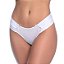 Calcinha Tanga Lisa Com Detalhes De Lacinhos Rexton - Branco - M