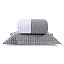 Jogo de Colcha Dupla Face Plaza King - Gris/Branco - Lavive