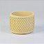 Vaso com Textura de Grade Bege em Resina