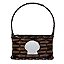 Cesta Quadrada Flower Marrom em Rattan Artificial
