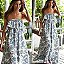 Vestido Feminino Tomara que Caia Longo Floral Arabesco