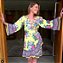 Vestido Feminino Kimono Floral Transpassado Manga Longa Flare