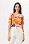 BLUSA BABADO DAFNE ESTAMPADO LARANJA