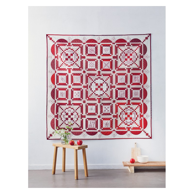 Quilts et Redwork - 60 blocs de broderie rouge - Ambientes & Costumes  Editora