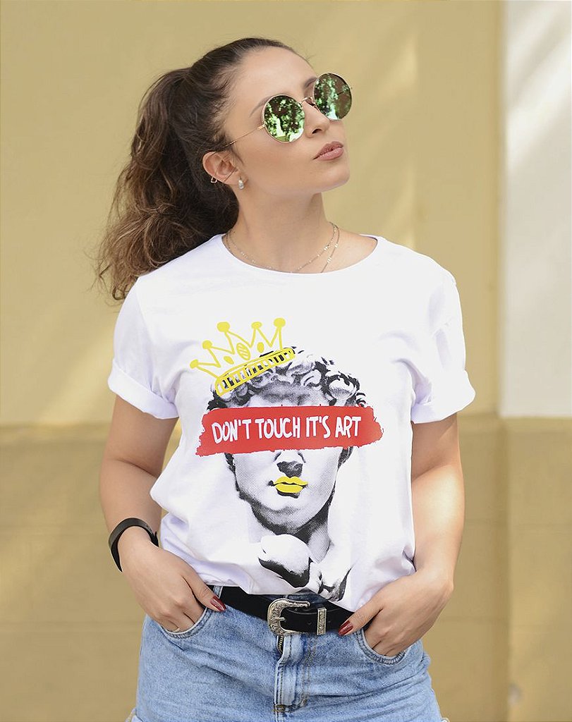 Camiseta Unissex Don't Touch It's Art - Suricato Store