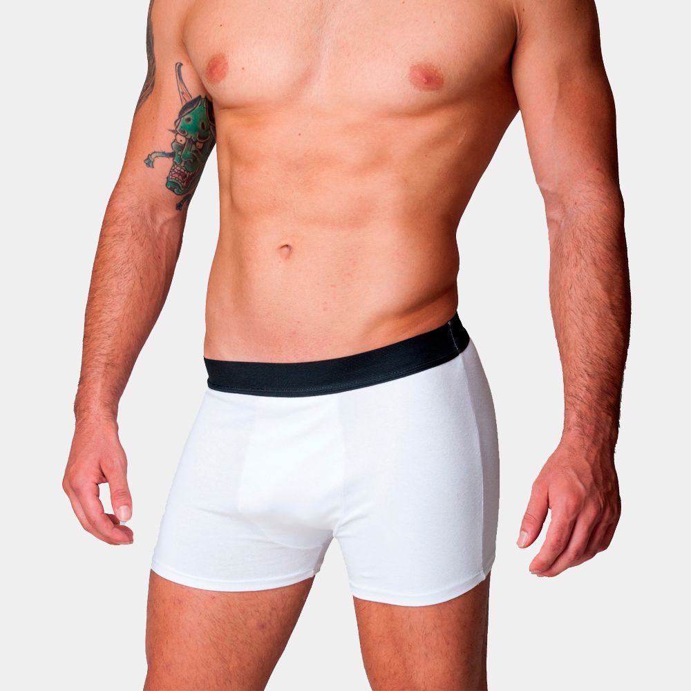 Cueca boxer cotton confort masculina branco - Part.B