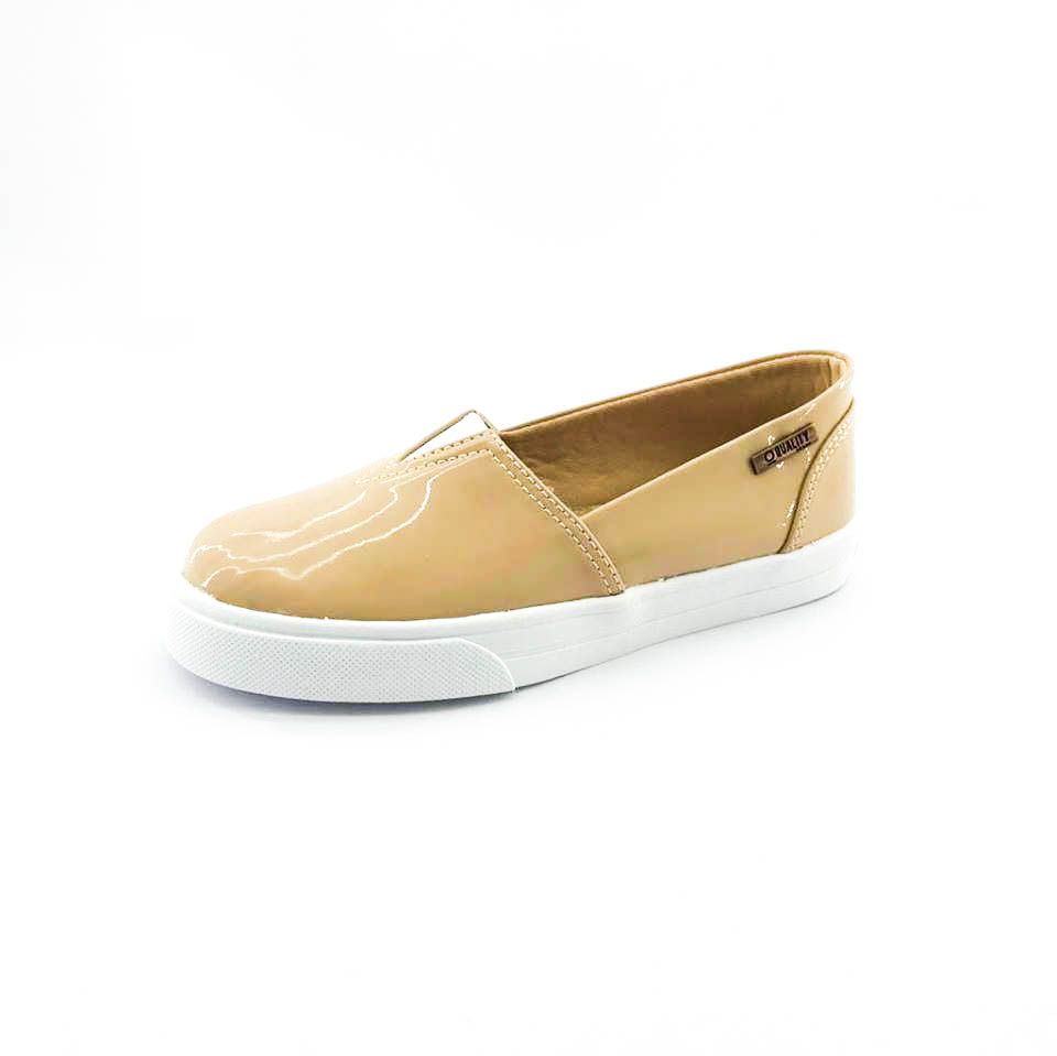 slip on feminino bege