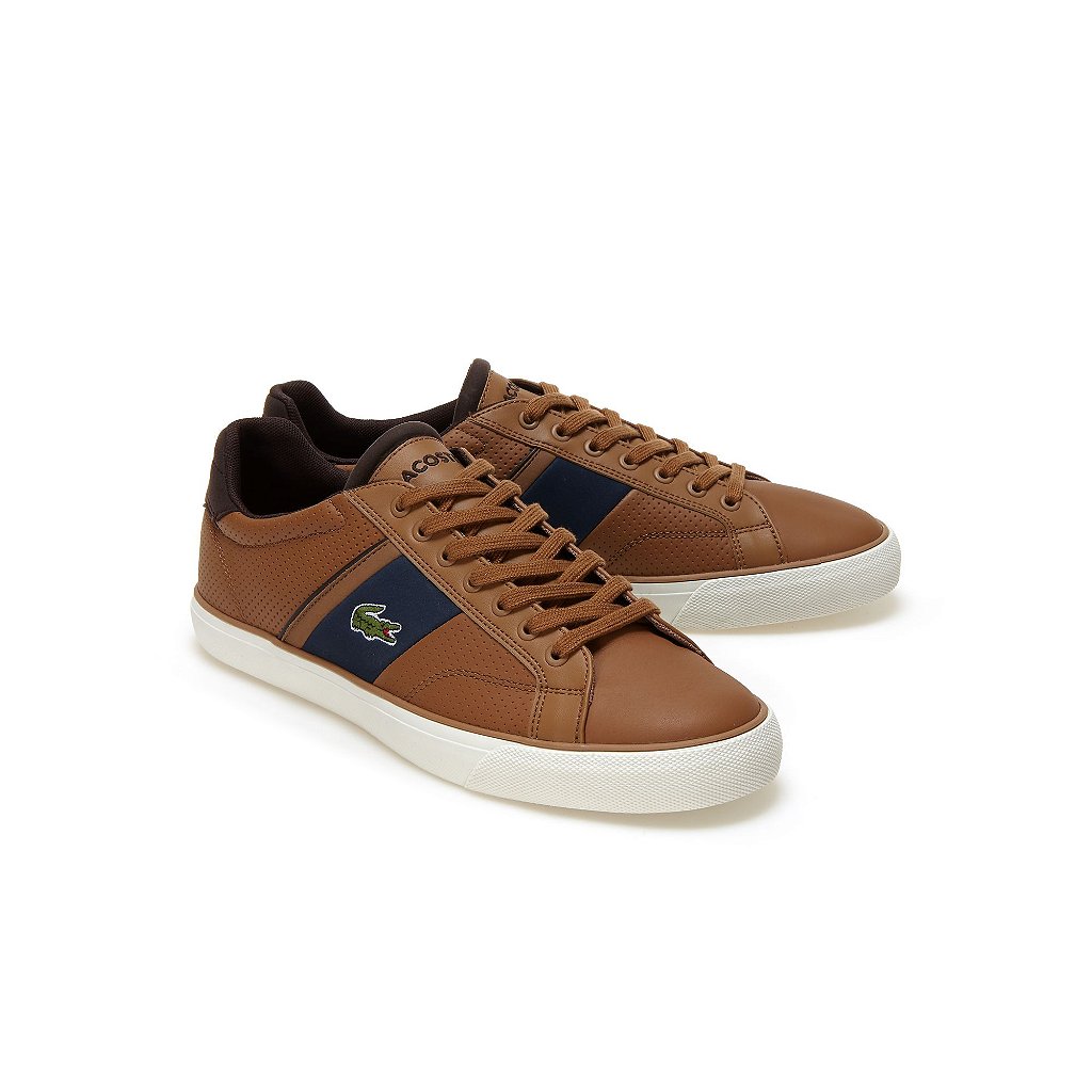 sapatenis lacoste masculino marrom